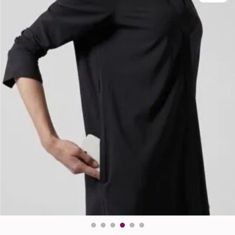 ATHLETA Urbanite Dress Black #846038 Casual Shirt Style Missing BELT Size S/P - Picture 3 of 16